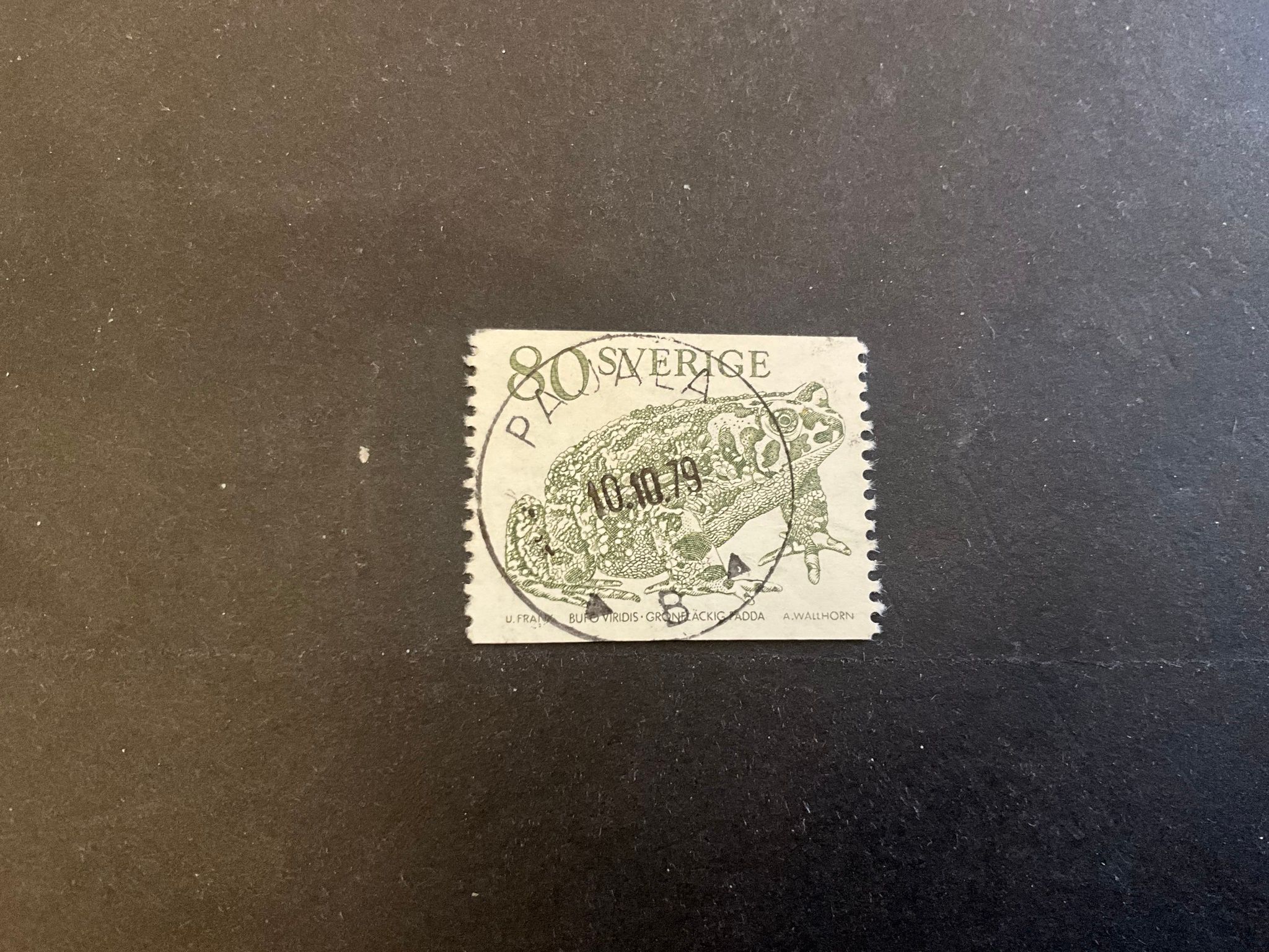 Grönfläckig padda facit nr 1094 praktstämplat PAJALA