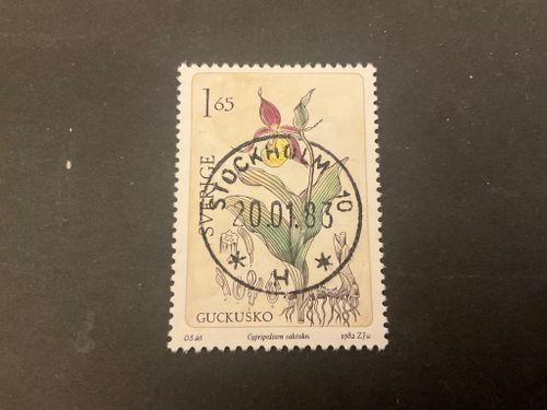 Vilda orkidéer facit nr 1225 lyxstämplat STOCKHOLM 10