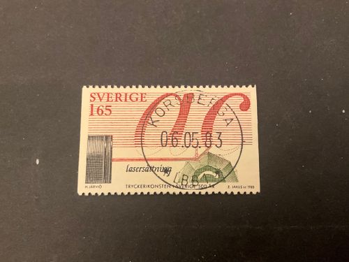 Tryckerikonsten facit nr 1240 lyxstämplat KORSBERGA