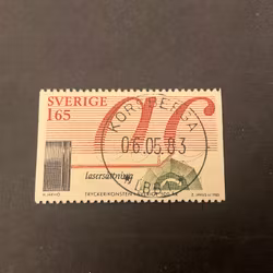 Tryckerikonsten facit nr 1240 lyxstämplat KORSBERGA