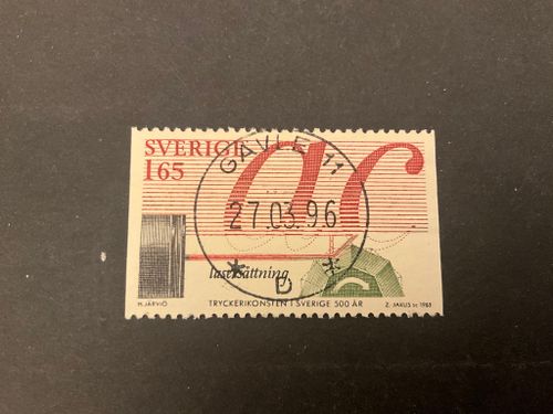 Tryckerikonsten facit 1240 lyxstämplat GÄVLE 11