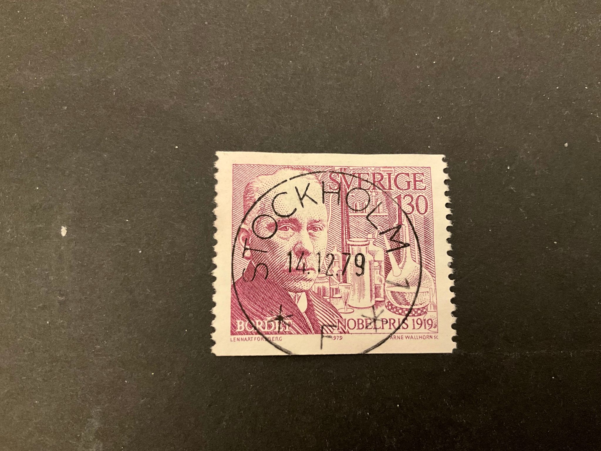 Nobelpris 1919 facit nr 1110 lyxstämplat STOCKHOLM 1