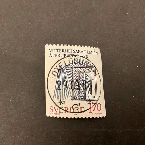 Akademijubileer facit 1400 lyxstämplat OXELÖSUND 1