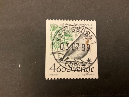 Djur i hotad miljö facit nr 1546 lyxstämplat KARLSBORG 1