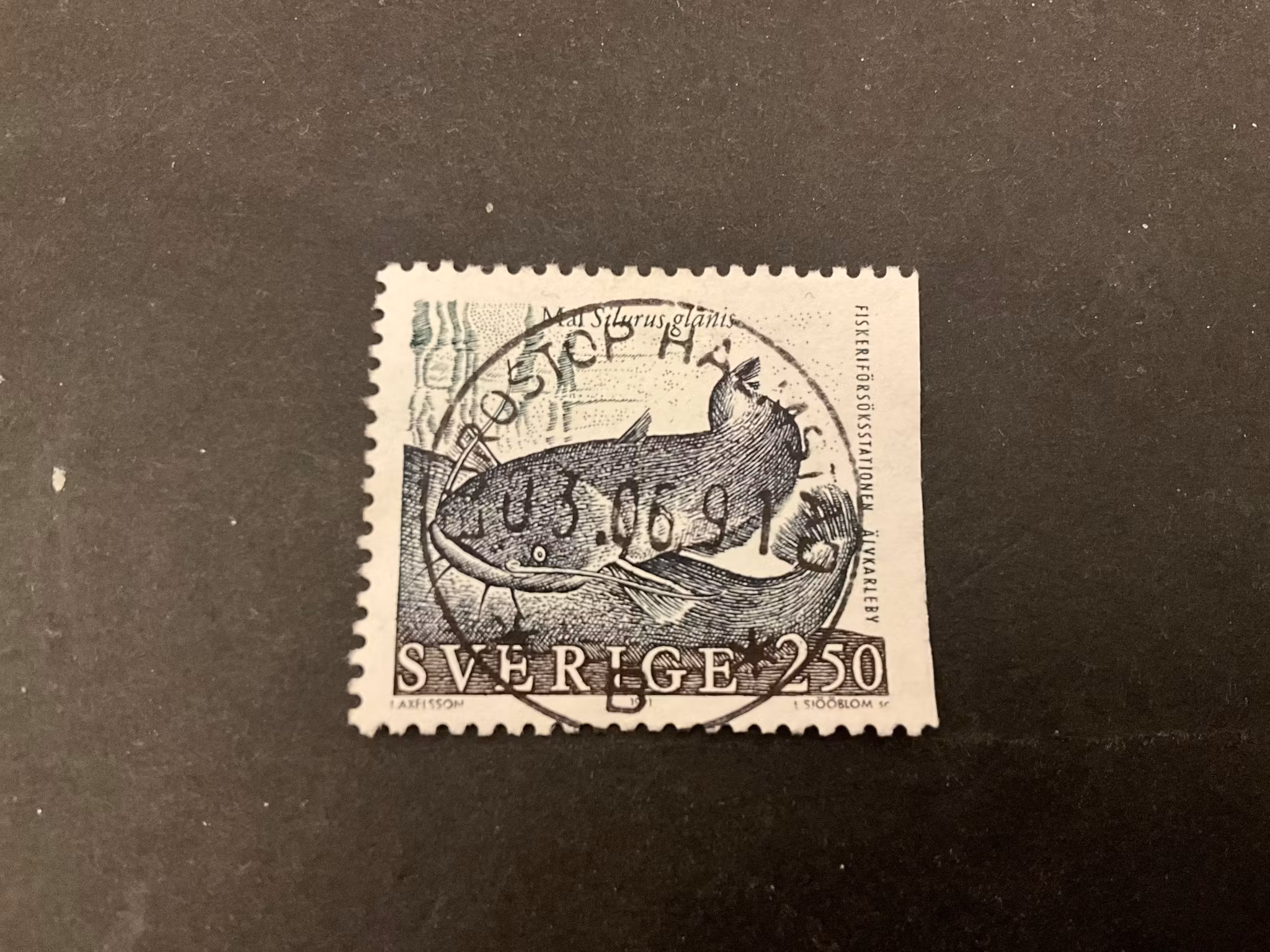 Sällsynta sötvattenfiskar facit 1667 lyxstämplat EUROSTOP-HALMSTAD