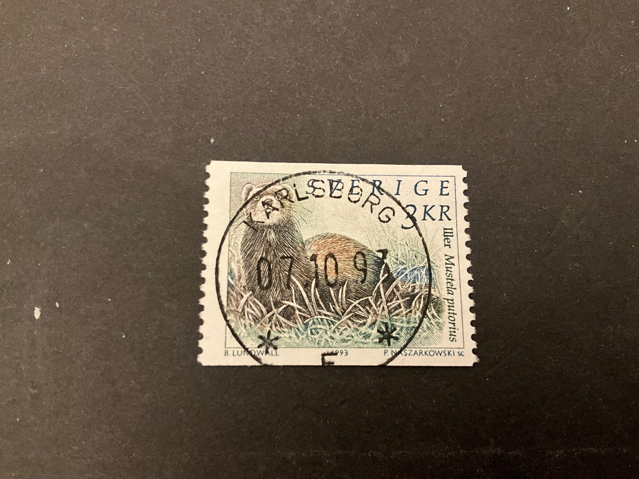 Vilda djur 2 facit nr 1775 lyxstämplat KARLSBORG