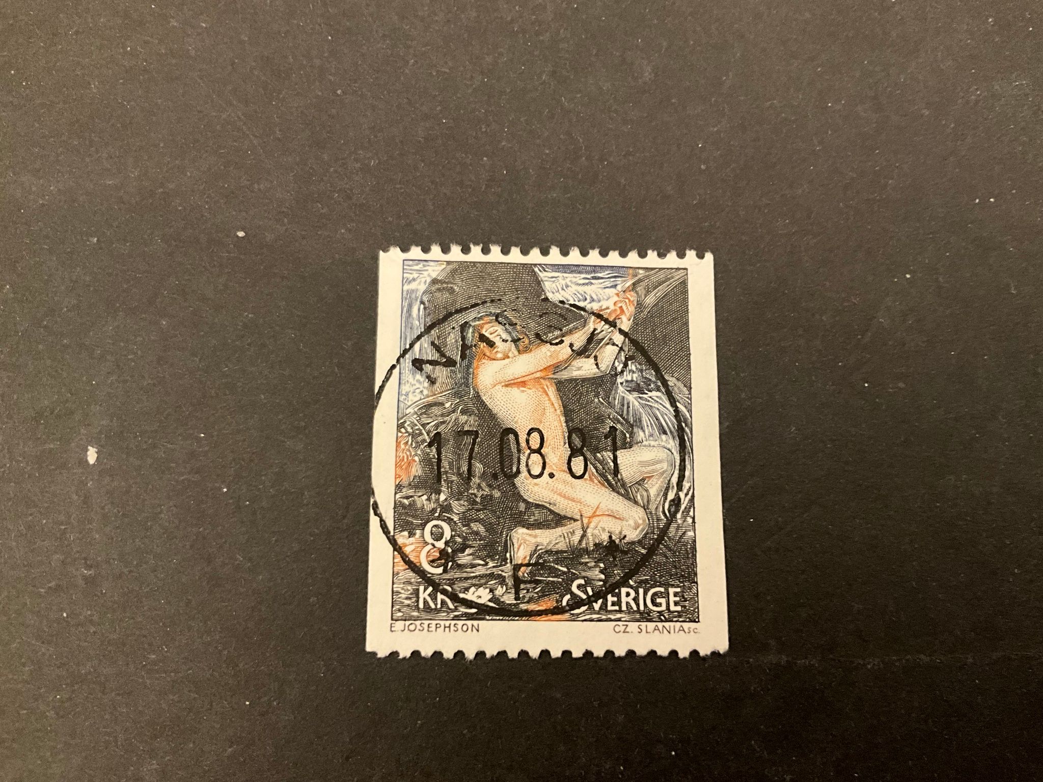 Näcken facit nr 1145 lyxstämplat NÄSSJÖ