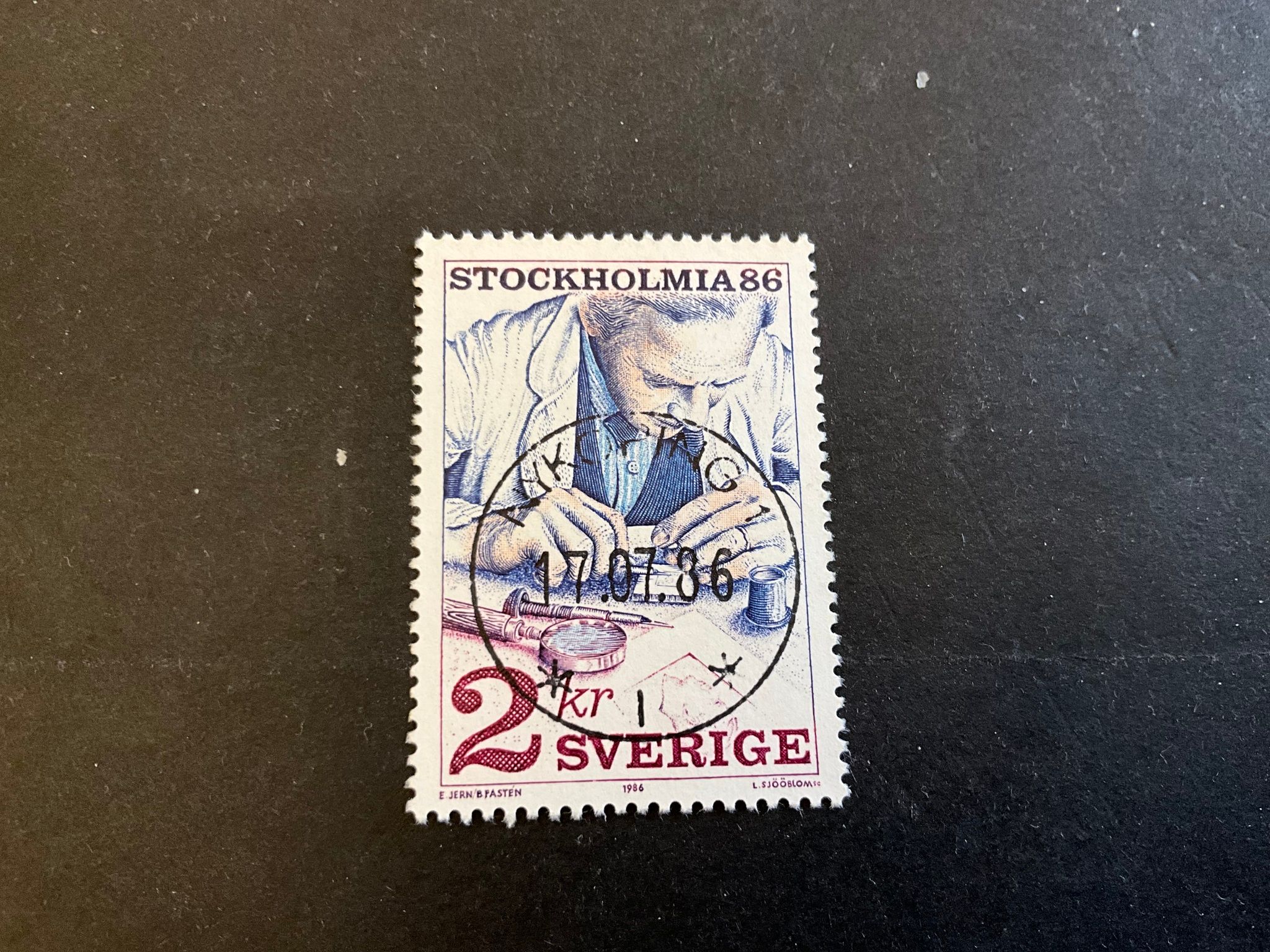 Stockholmia 86 IV facit nr 1390 lyxstämplat NYKÖPING 1