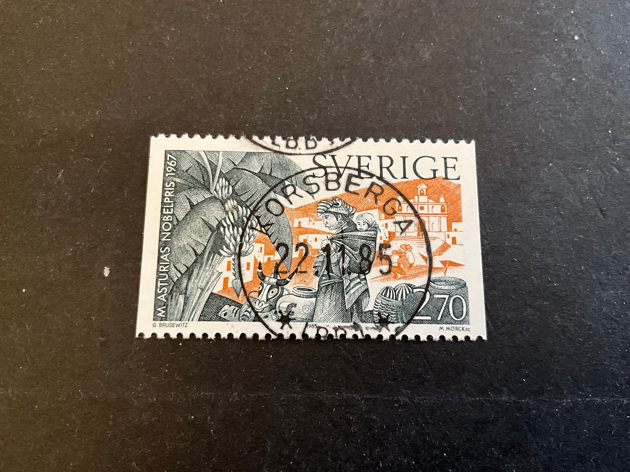 Nobelpristagare litteratur facit nr 1383 lyxstämplat KORSBERGA