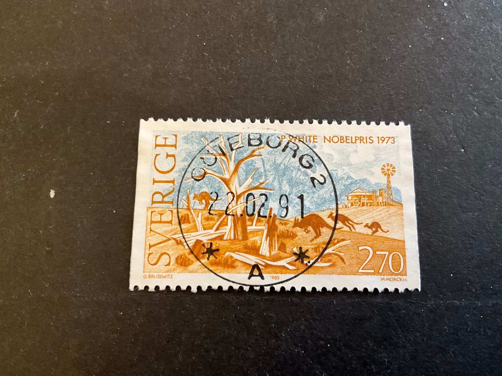 Nobelpris litteratur facit nr 1385 lyxstämplat GÖTEBORG 2