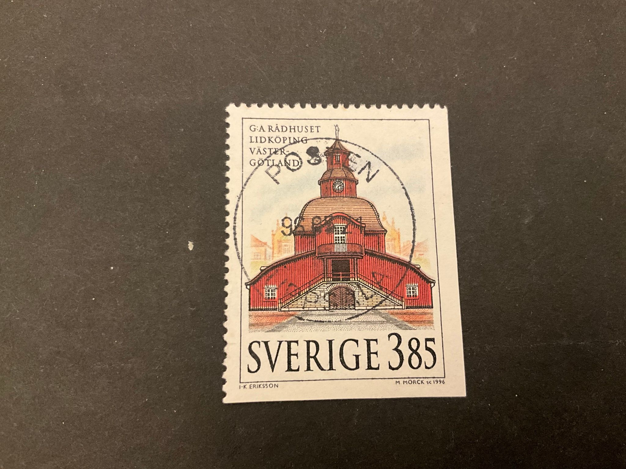 Svenska hus 2 facit nr 1955 lyxstämplat POSTEN UPPSALA