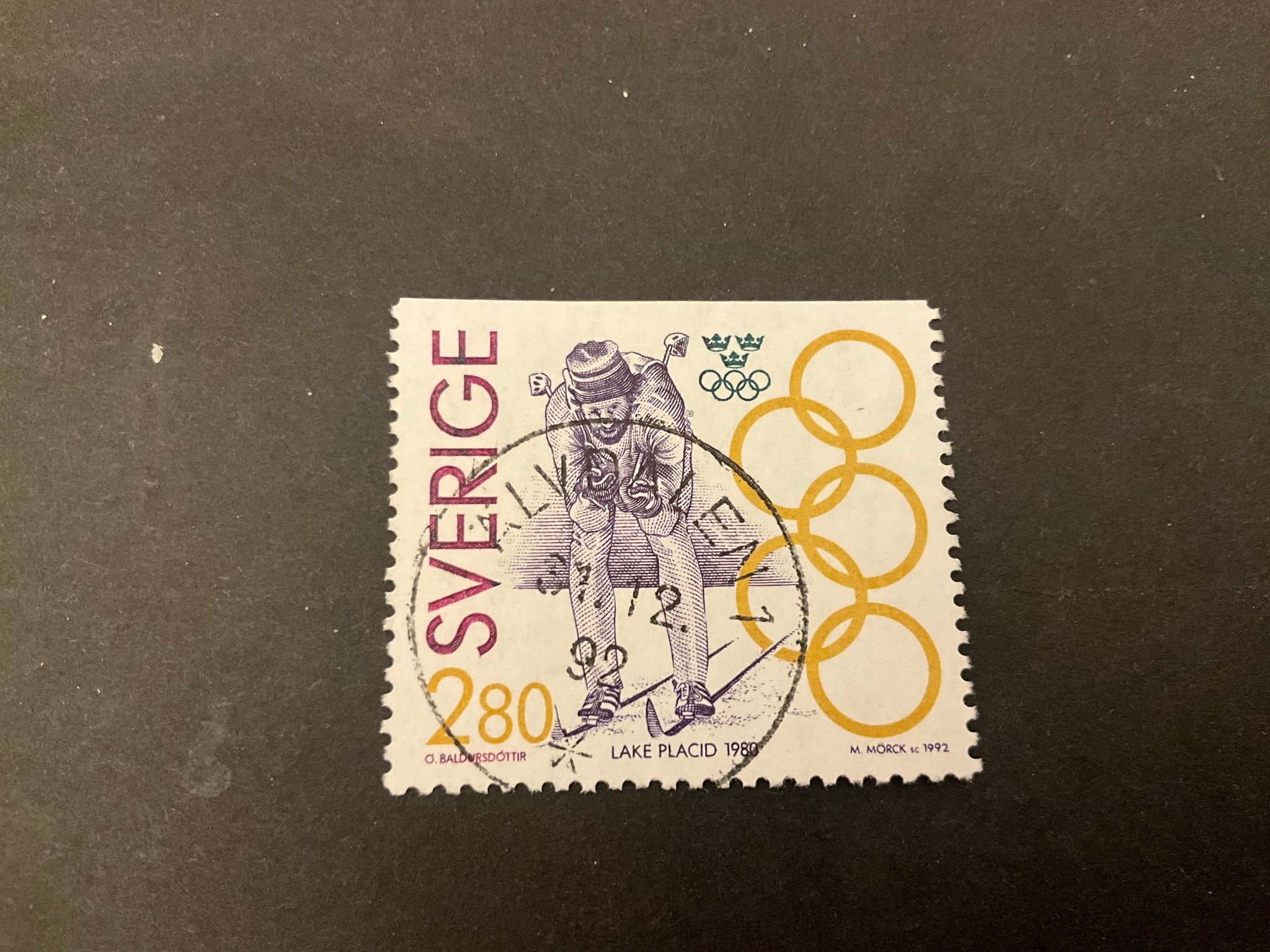 Olympiskt guld II facit nr 1723 praktstämplat ÄLVDALEN 1