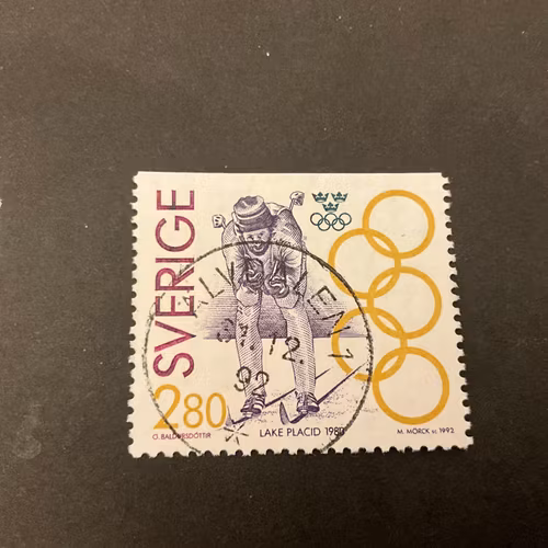 Olympiskt guld II facit nr 1723 praktstämplat ÄLVDALEN 1