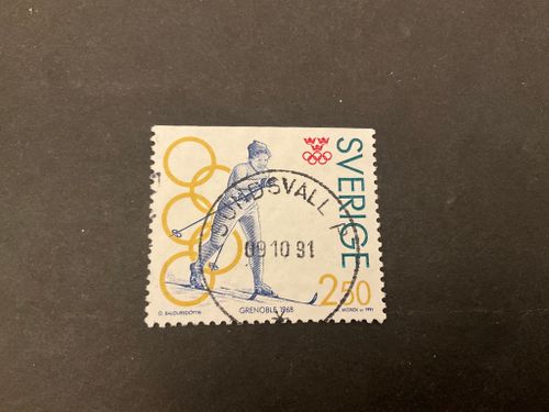 Olympiskt guld I facit nr 1698 lyxstämplat SUNDSVALL P