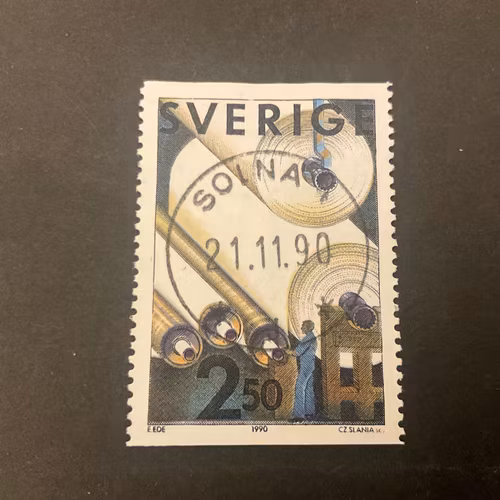 Massa och papper facit nr 1639 lyxstämplat SOLNA 4