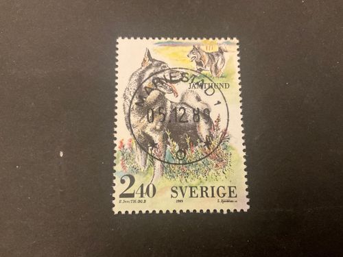 Svenska hundar facit mr 1586 lyxstämplat MARIESTAD 1