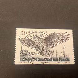 Berguv facit nr 1582 a praktstämplat FELLINGSBRO