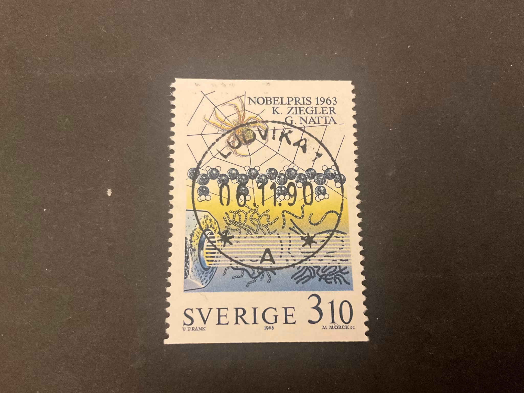 Nobelpristagare kemi facit 1534 lyxstämplat LUDVIKA 1