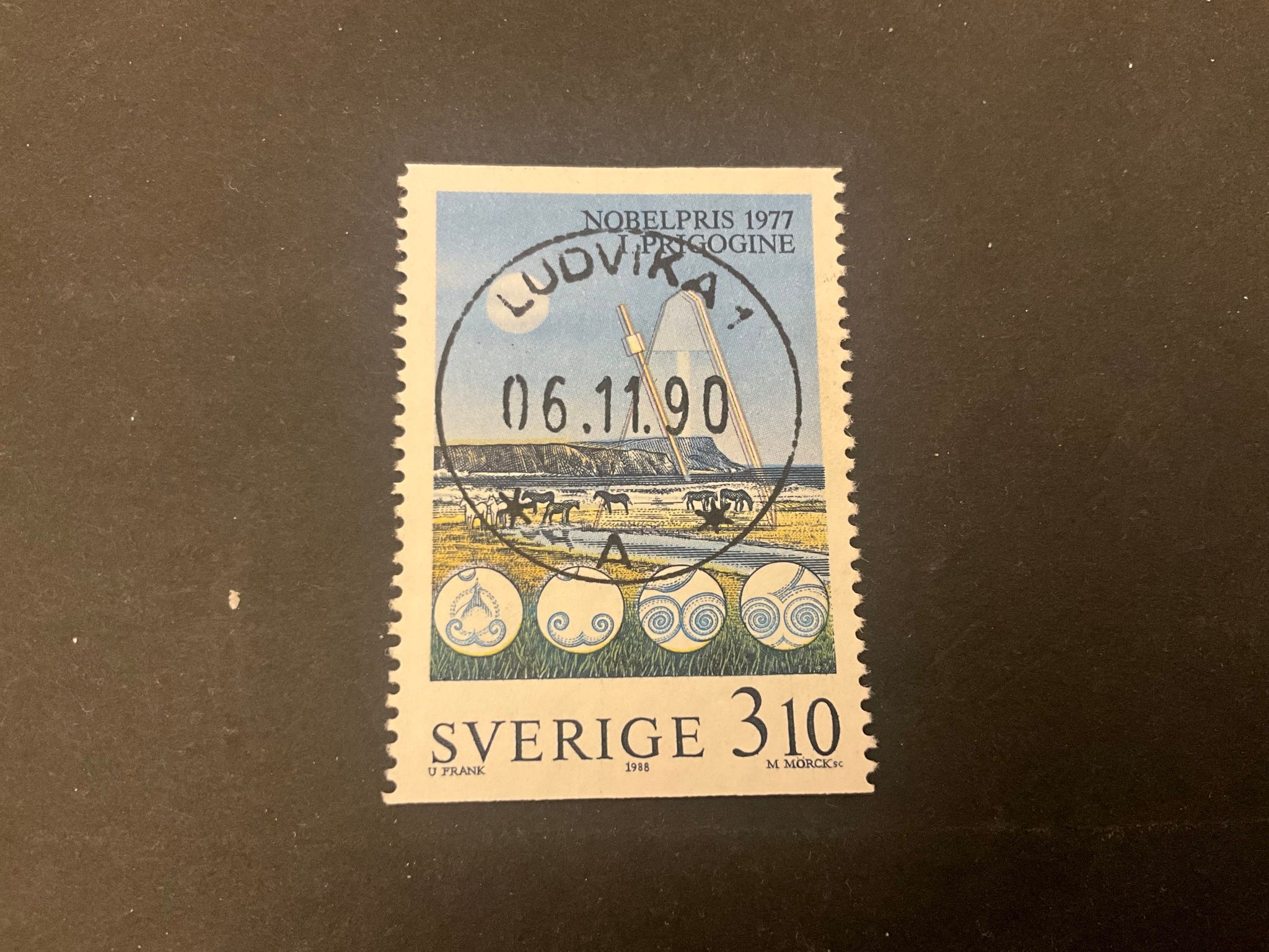 Nobelpristagare kemi facit nr 1536 lyxstämplat LUDVIKA 1