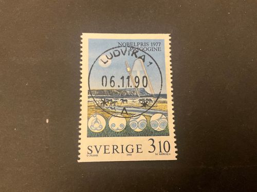 Nobelpristagare kemi facit nr 1536 lyxstämplat LUDVIKA 1