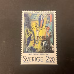 Svenska konstnärer i Paris facit nr 1515 lyxstämplat KORSBERGA *LBB1*