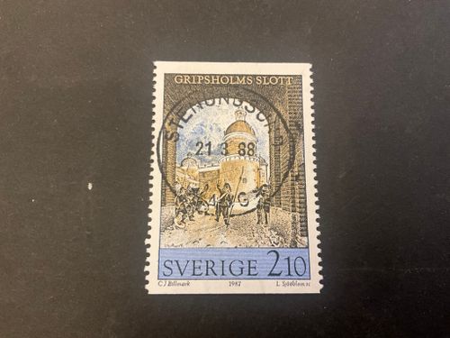 Konst på Gripsholms slott facit nr 1466 lyxstämplat STENUNGSUND