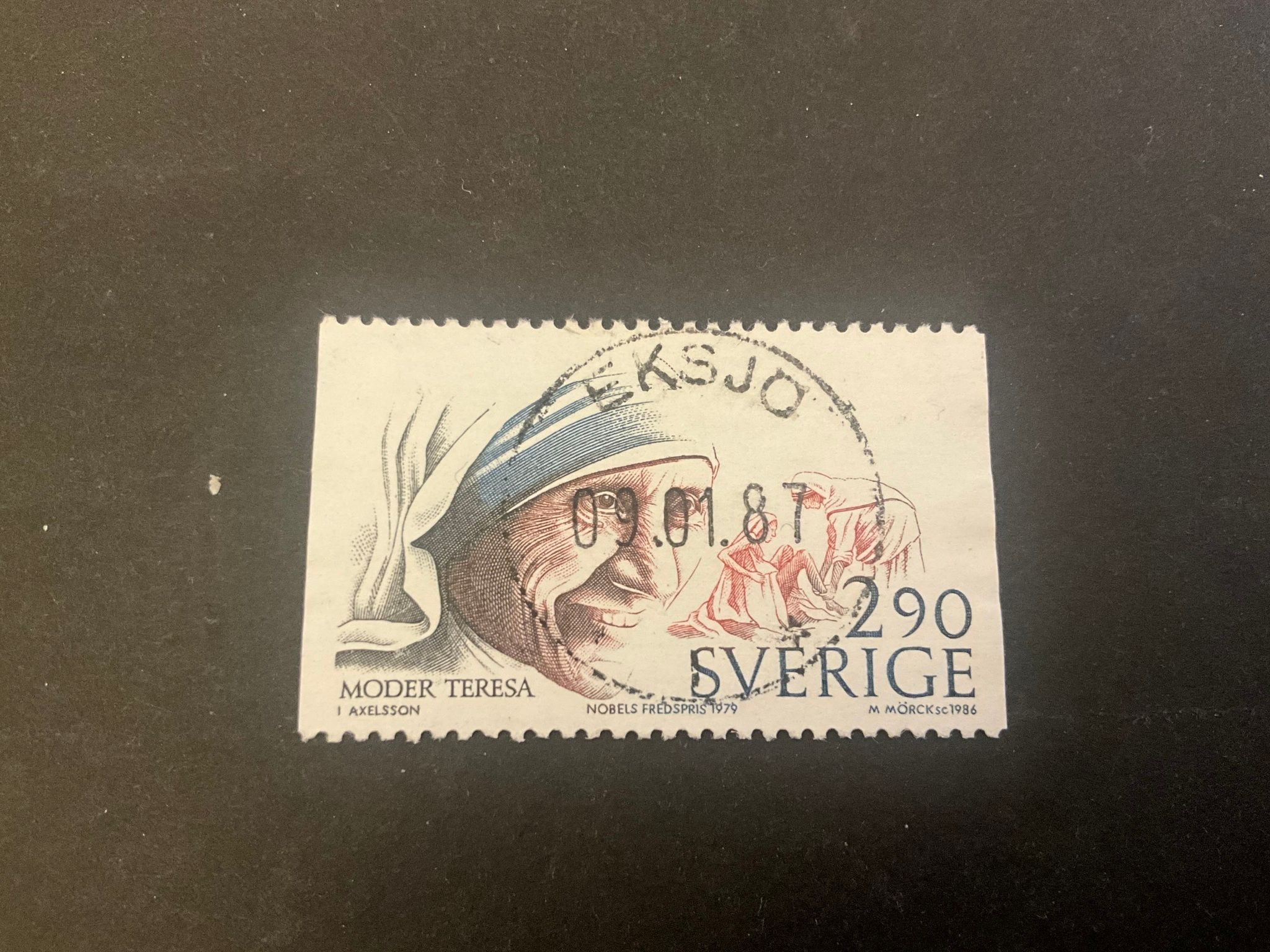 Nobelpristagare fred facit nr 1434 lyxstämplat EKSJÖ