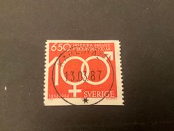 Fredrika Bremerförbundet 100 år facit nr 1310 lyxstämplat KARLSTAD 1