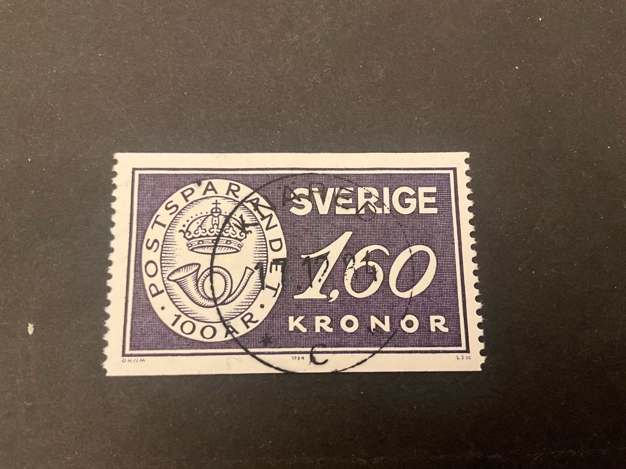 Postsparandet 100 år facit 1285 lyxstämplat KNÄRED