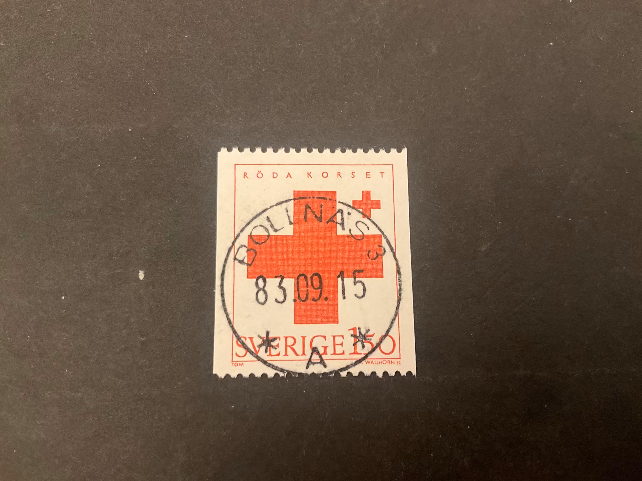 Röda korset facit nr 1268 lyxstämplat BOLLNÄS 3