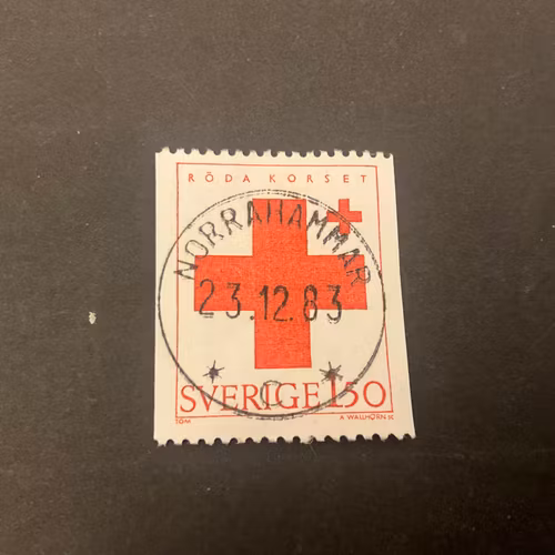 Röda korset facit 1268 lyxstämplat NORRAHAMMAR