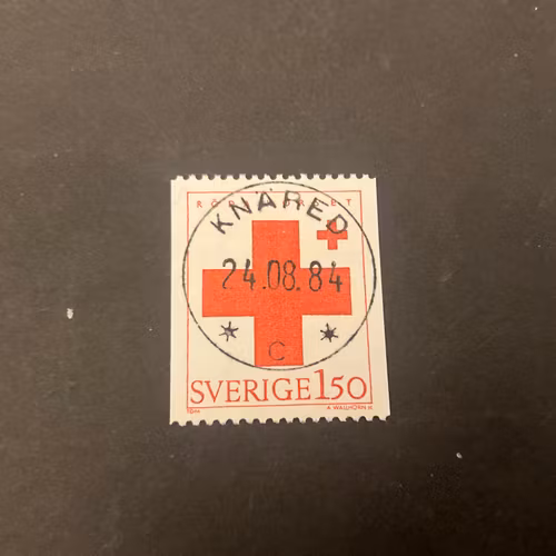 Röda korset facit 1268 lyxstämplat KNÄRED