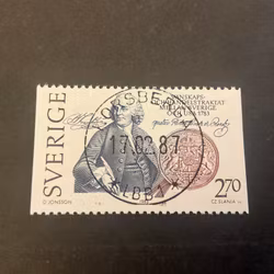 Traktat Sverige-USA facit nr 1249 lyxstämplat KORSBERGA *LBB1*