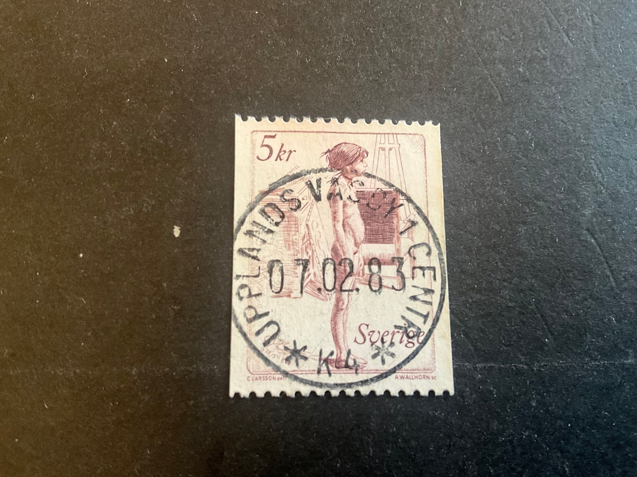 Graziella facit 1203 lyxstämplat UPPLANDS VÄSBY 1 CENTRUM