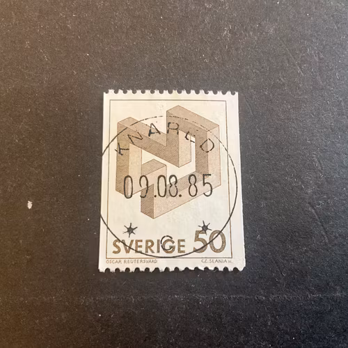 Omöjliga figurer facit nr 1200 lyxstämplat KNÄRED