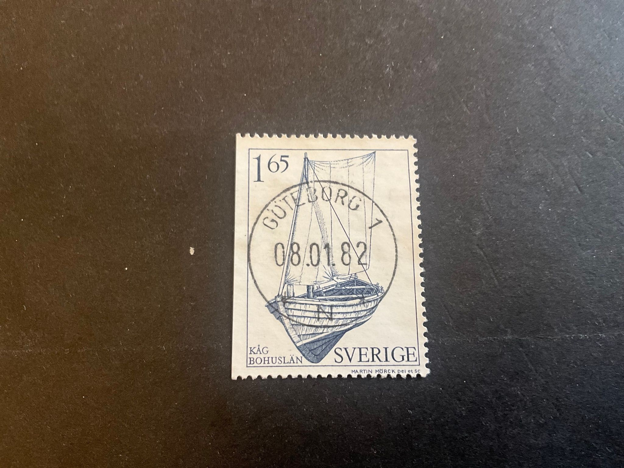 Allmogebåtar facit nr 1169 lyxstämplat GÖTEBORG 1