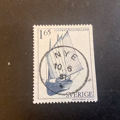 Allmogebåtar facit nr 1172 praktstämplat NYE