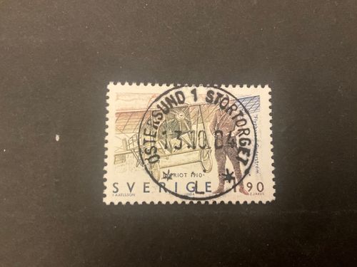 Svensk flyghistoria facit 1319 lyxstämplat ÖSTERSUND STORTORGET