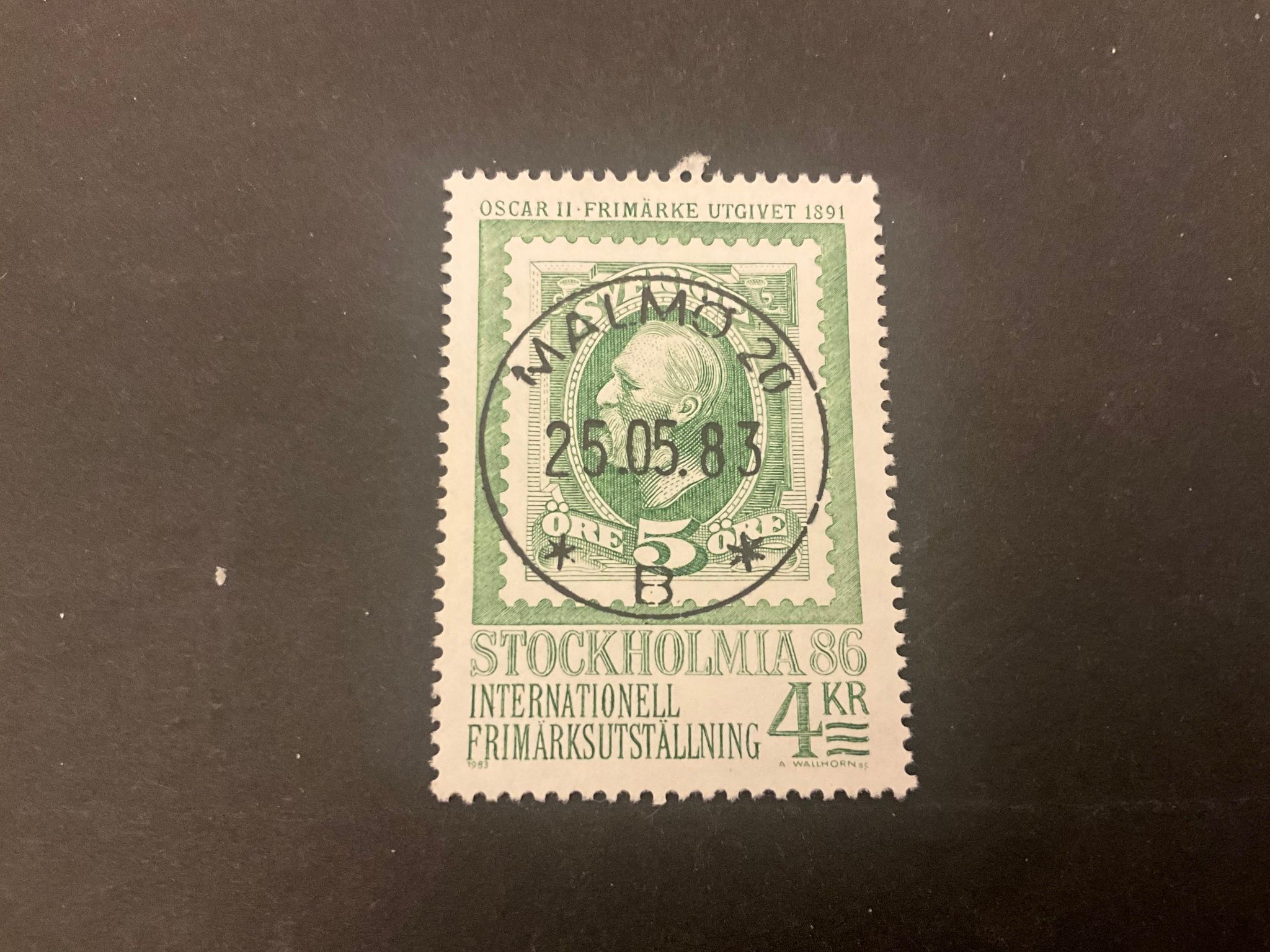 Stockholmia 86 I facit nr 1262 lyxstämplat MALMÖ 20