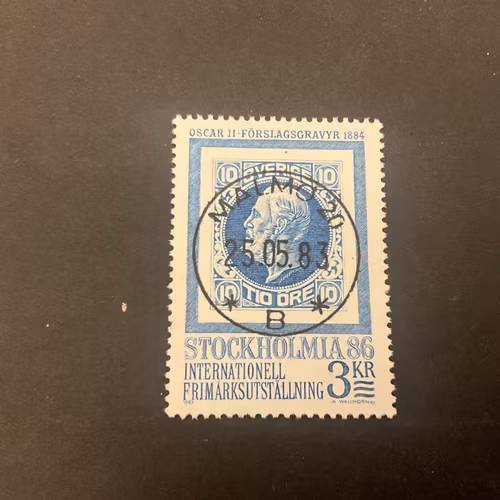 Stockholmia 86 I facit nr 1261 lyxstämplat MALMÖ 20