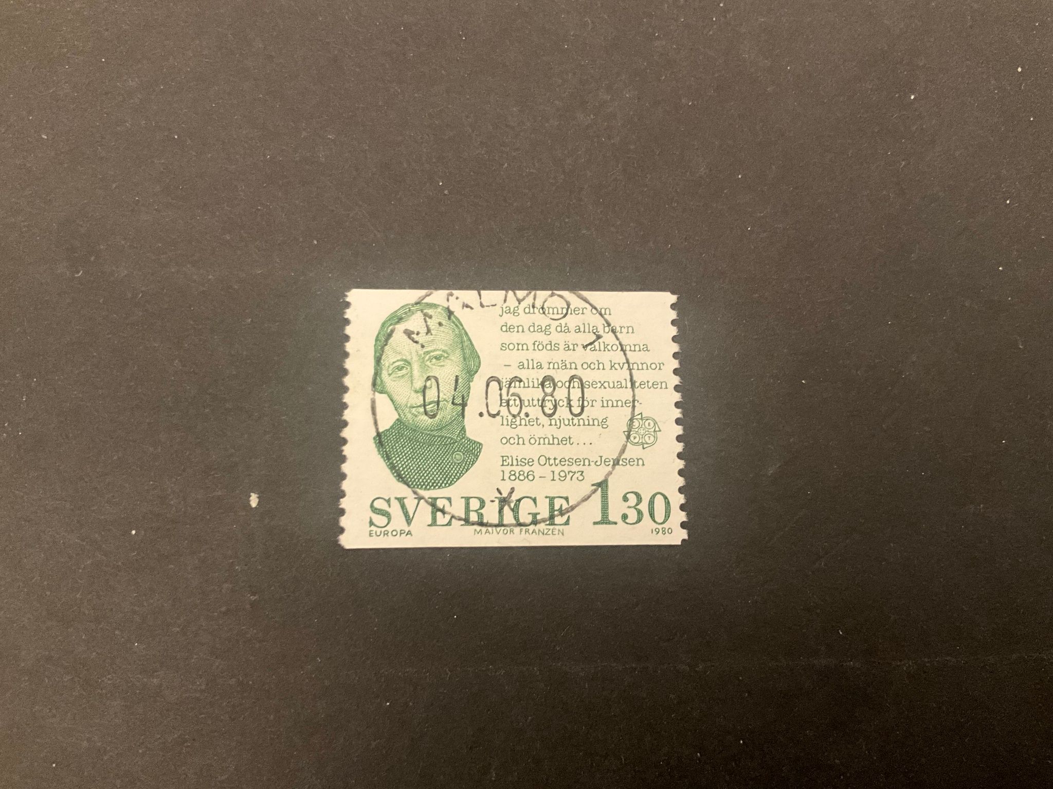 Europa IX facit nr 1123 lyxstämplat MALMÖ 1