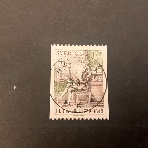 Jöns Berzelius facit nr 1090 lyxstämplat ARVIKA 1