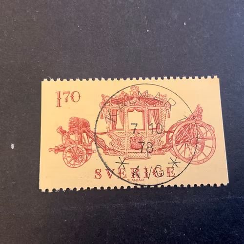 Kröningsvagn facit 1055 lyxstämplat KALMAR 1