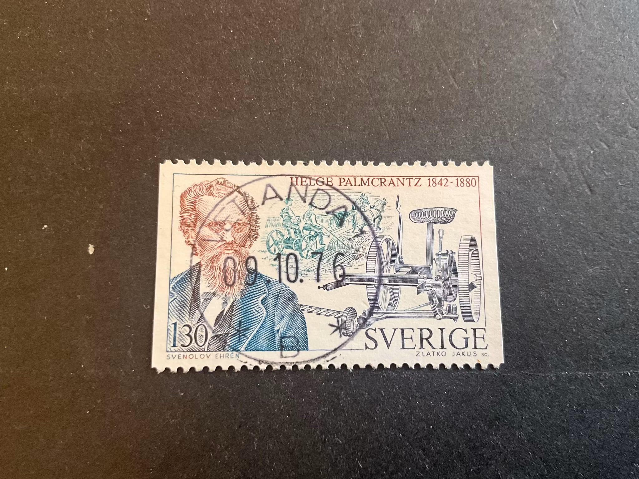 Tekniska nydanare facit nr 977 lyxstämplat VETLANDA 1