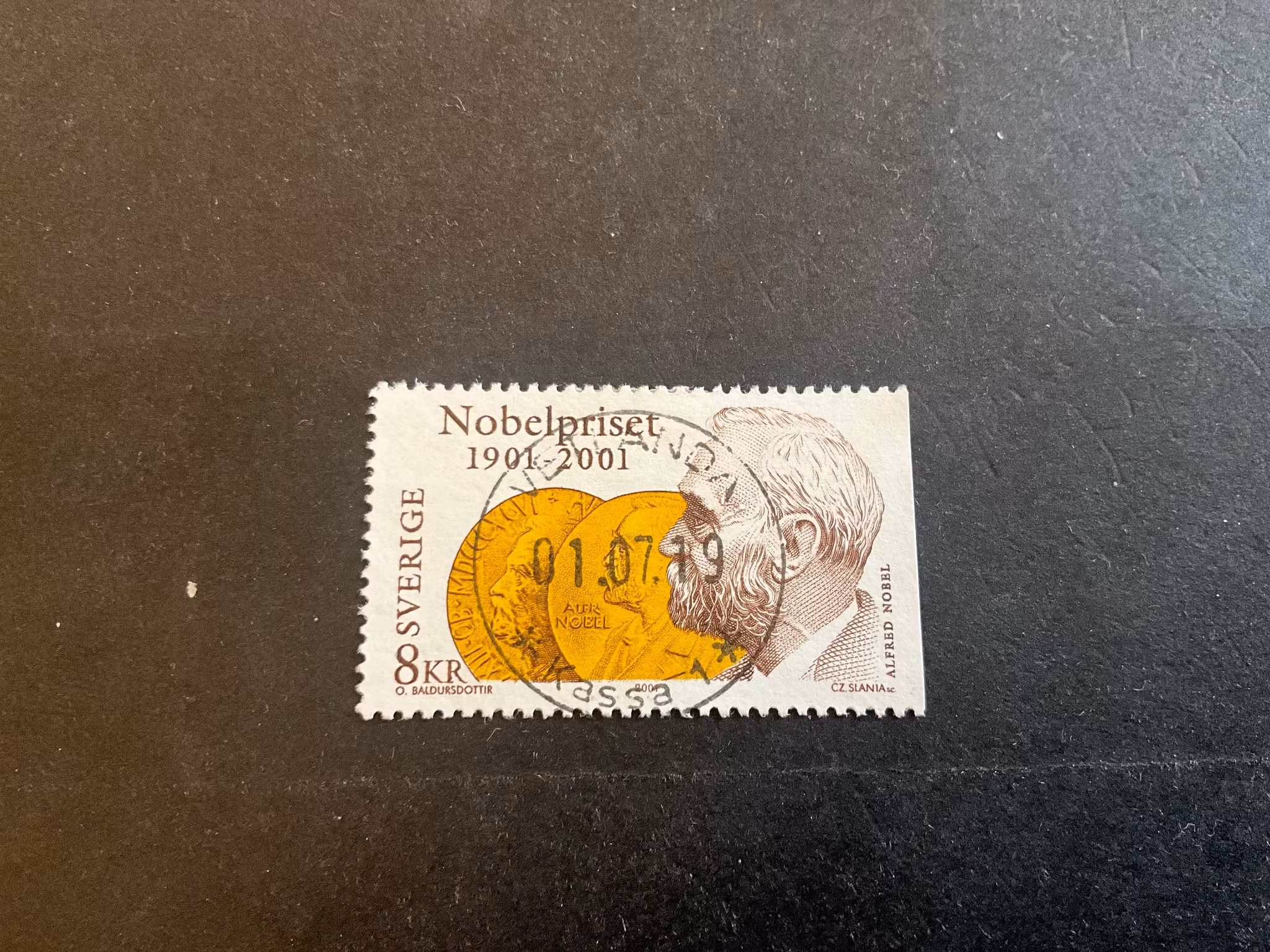 Nobelpriset 100 år facit nr 2249 stämplat märke