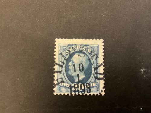 Oscar II facit 56 praktstämplat FILIPSTAD med färgstreck i marginal