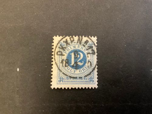 Ringtyp T 13 facit nr 32 praktstämplat PKXP No 17 med spegelteyck