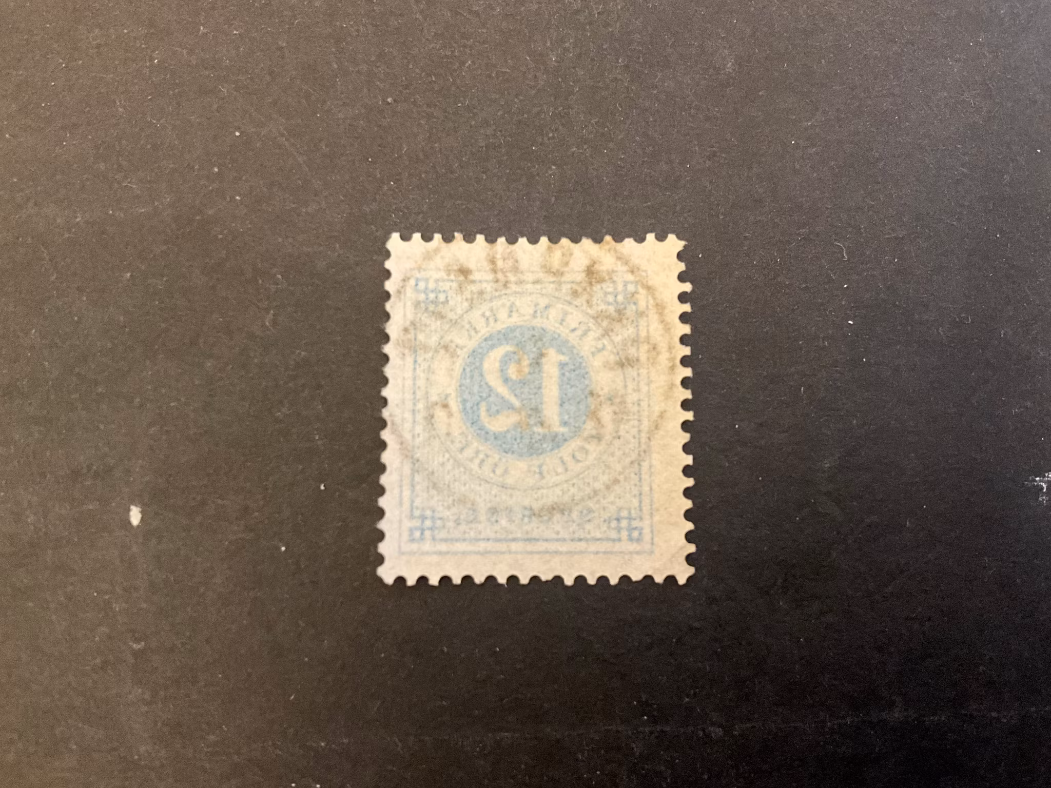 Ringtyp T 13 facit nr 32 praktstämplat PKXP No 17 med spegelteyck