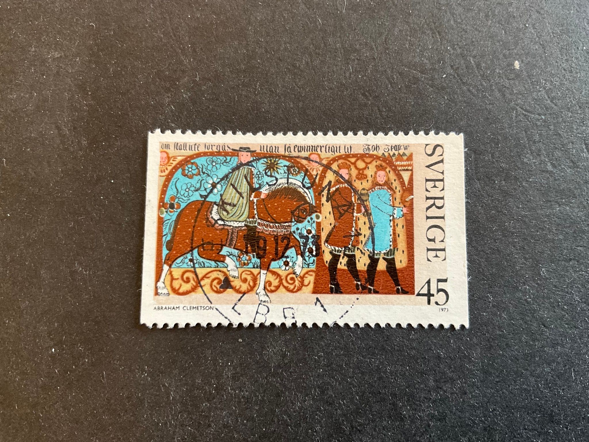 Allmogemålningar facit 846 lyxstämplat ESKILSTUNA 1 * LBB1*