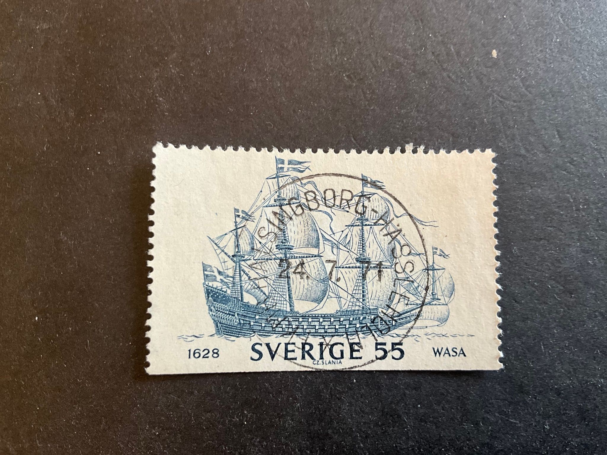 Regalskeppet Wasa facit nr 669 lyxstämplat FKMB HÄLSINGBORG-HÄSSLEHOLM